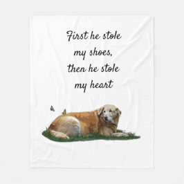 Gele labrador Mixed Breed Dog Fleece Blanket Deken