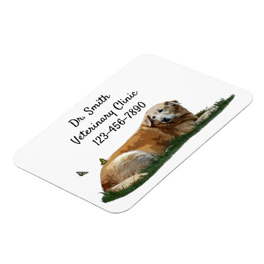 Gele labrador Mixed Breed Dog Flexible Magnet Magneet (Linkerzijde)