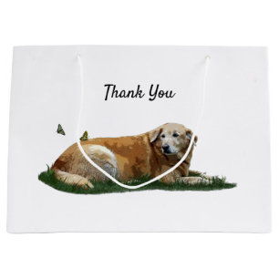 Gele labrador Mixed Breed Dog Gift Bag Groot Cadeauzakje