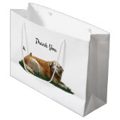 Gele labrador Mixed Breed Dog Gift Bag Groot Cadeauzakje (Voorkant Gekanteld)