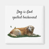 Gele labrador Mixed Breed Dog Magnet (Voorkant)