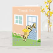 Gele labrador narcissen lente Dank u Kaart (Gele Bloem)