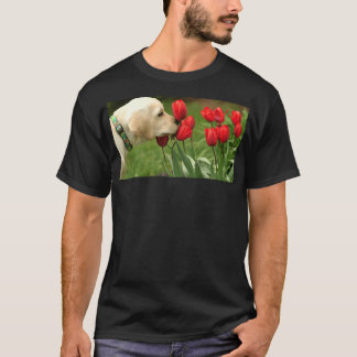 Gele Labrador nemen tijd T-shirt