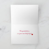 Gele Labrador New Baby Boy Gefeliciteerd Kaart (Binnen)