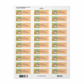 Gele Labrador op de groene bank Etiket (Full Sheet)