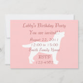 Gele labrador op de groene bank kaart (Achterkant)