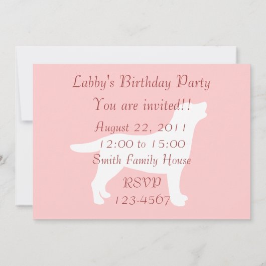 Gele labrador op de groene bank kaart (Achterkant)