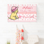 Gele labrador Pink Girl Baby shower Banner (Insitu)
