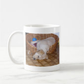 gele labrador pup koffiemok (Links)
