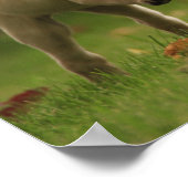 Gele labrador Puppies die lopen Poster (Hoek)