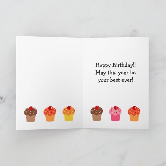 Gele Labrador Puppy Cartoon Verjaardag Kaart (Binnen)