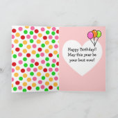 Gele Labrador Puppy Cartoon Verjaardag Kaart (Binnen)