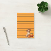 Gele Labrador Puppy Dragen van Pet met Pompoenen Post-it® Notes (Kantoor)