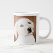 Gele labrador Puppy Giant Coffee Mok (Rechts)