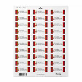 Gele Labrador Puppy met Santa Hat Kerstmis Etiket (Full Sheet)