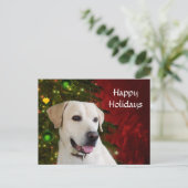 Gele labrador rekruter Kerstmis Feestdagenkaart (Staand voorkant)