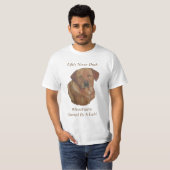 gele labrador retreiver dog portretteren leuke slo t-shirt (Voorkant volledig)