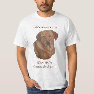 gele labrador retreiver dog portretteren leuke slo t-shirt