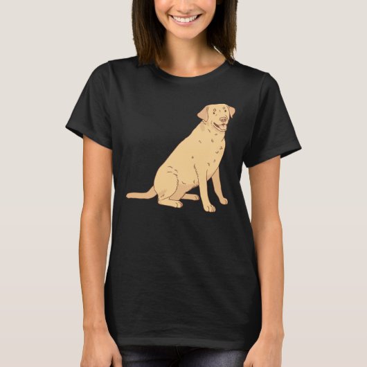 Gele Labrador Retriever 333 T-shirt (Voorkant)