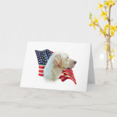 Gele Labrador Retriever Amerikaanse vlag, Kaart (Gele Bloem)