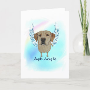 Gele Labrador Retriever Angel Dog Pet Loss Bedankkaart