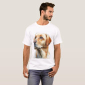 Gele labrador retriever aquarel t-shirt (Voorkant volledig)