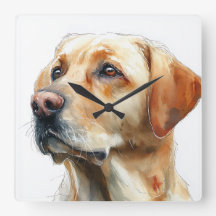Gele labrador retriever aquarel