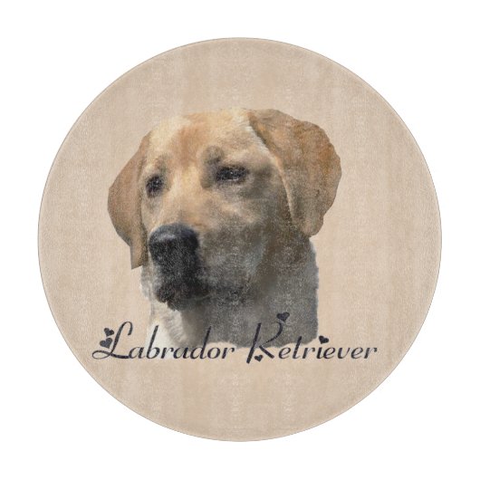 Gele Labrador Retriever Art Gifts Snijplank (Voorkant)