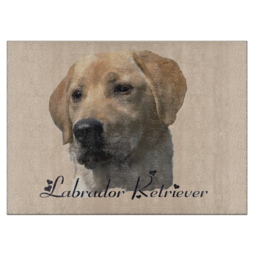 Gele Labrador Retriever Art Gifts Snijplank (Voorkant)