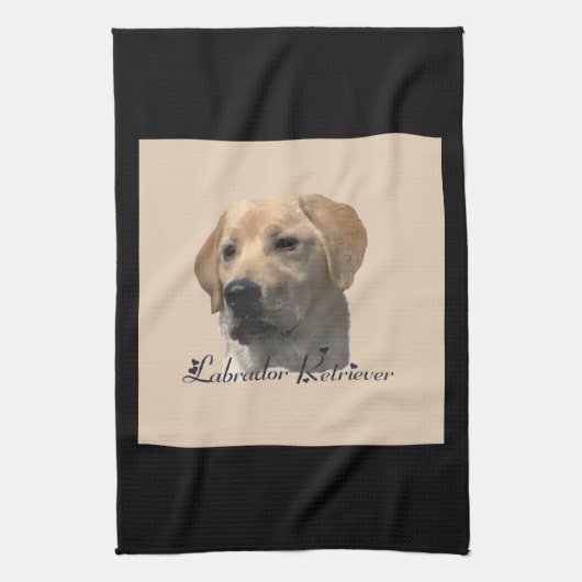 Gele Labrador Retriever Art Gifts Theedoek (Verticaal)