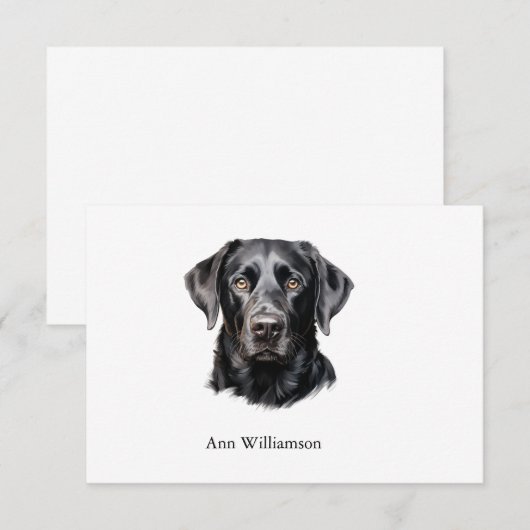 Gele Labrador Retriever bedankkaart (Voorkant / Achterkant)