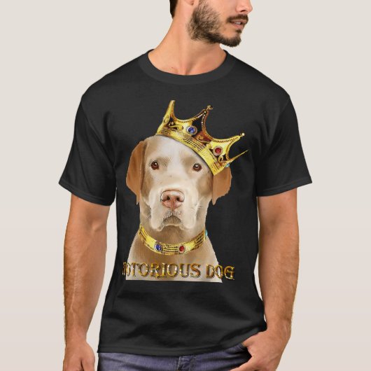 Gele labrador retriever beruchte hond t-shirt (Voorkant)