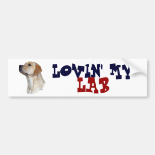 Gele Labrador Retriever bumpersticker
