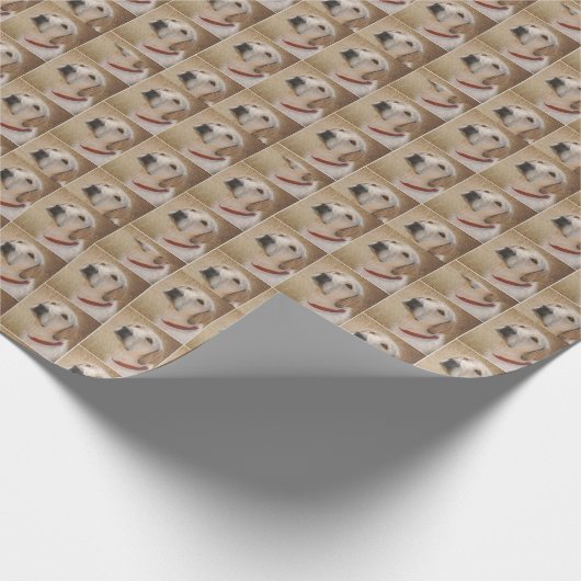 gele labrador retriever cadeaupapier (Hoek)