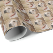 gele labrador retriever cadeaupapier (Rol Hoek)