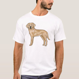 Gele Labrador Retriever Cartoon Lab Hond Kunst T-shirt