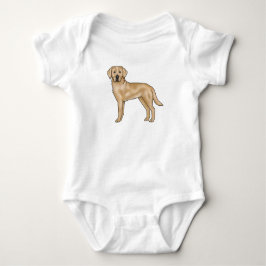 Gele Labrador Retriever Cartoon Lab Hond Pup Romper