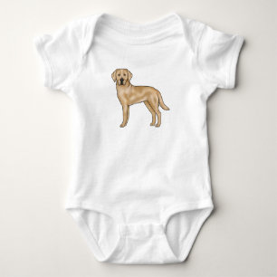 Gele Labrador Retriever Cartoon Lab Hond Pup Romper