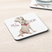 Gele Labrador Retriever Chef Drankjes Onderzetter (Linkerzijde)
