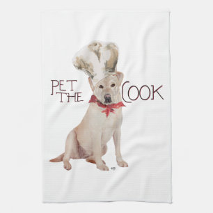 Gele Labrador Retriever Chef Theedoek