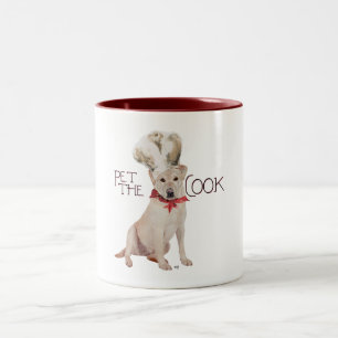 Gele Labrador Retriever Chef Tweekleurige Koffiemok