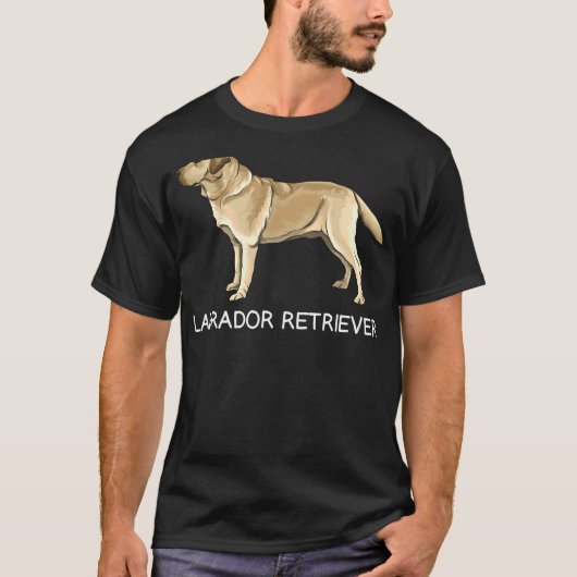 Gele labrador Retriever Crazy Dog T-shirt (Voorkant)