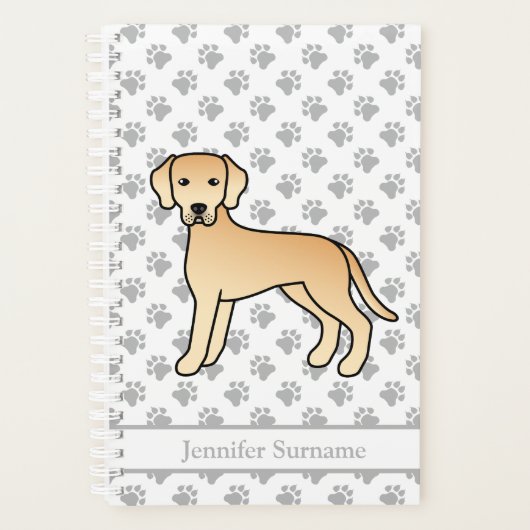 Gele labrador Retriever dog en pokken & tekst Planner (Voorkant)