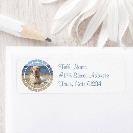 Gele Labrador Retriever Dog Mailing Label (Insitu)