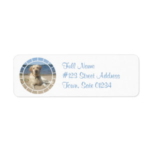 Gele Labrador Retriever Dog Mailing Label