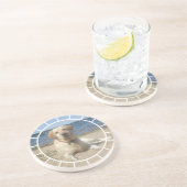 Gele Labrador Retriever Dog Onderzetter (Zijkant)