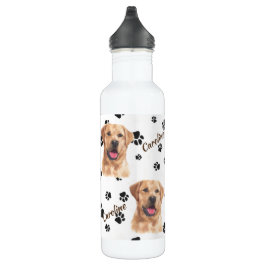 Gele labrador Retriever Dog Pawprint Waterfles