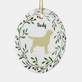 Gele Labrador Retriever - Eend honden - Gele Lab Keramisch Ornament (Rechts)