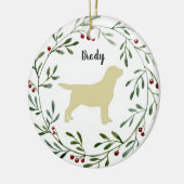 Gele Labrador Retriever - Eend honden - Gele Lab Keramisch Ornament (Links)