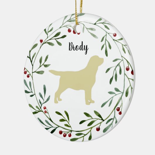 Gele Labrador Retriever - Eend honden - Gele Lab Keramisch Ornament (Links)